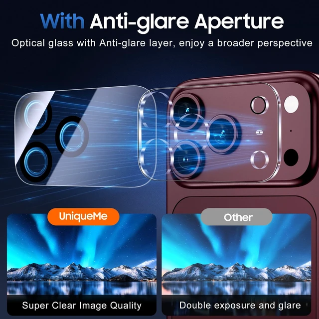 Alt view image 5 of 7 - for iPhone 18 Pro Max Camera Lens Protector - 3 Pack | HD Clear, Anti Scratch, Full-Coverage, Camera Cover, Easy to Install, Case Friendly