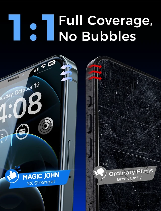 Alt view image 7 of 7 - 2 Pack for iPhone 12 Pro Max Glass Screen Protector 6.7 inch | Easy Installation,Auto Dust-Elimination, Bubble Free, HD Clear,Tempered Glass