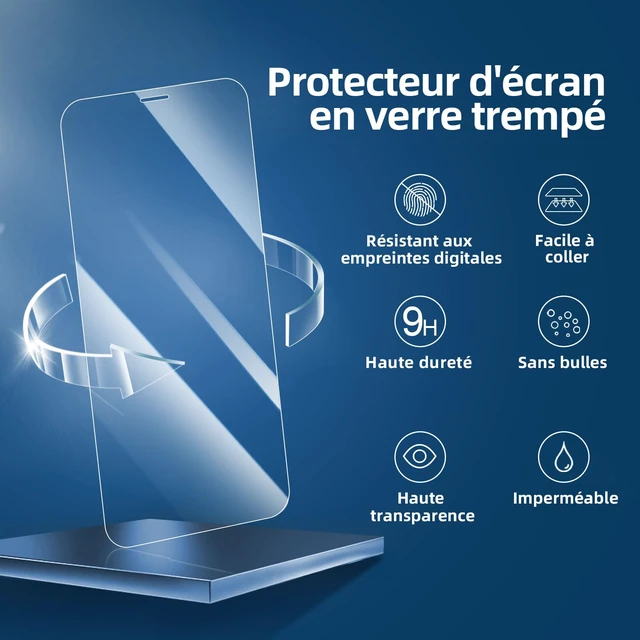 Alt view image 4 of 7 - 3 Pack Designed for iPhone 12 Pro Max Screen Protector (6.7"), Enhanced Tempered Glass Protection, Case Friendly Anti Scratch Bubble Free Ultra Resistant
