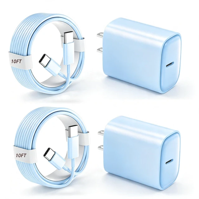 Main image of Phone 18 17 16 Pro Max Charger Fast Charging, 20W Phone Duo USB C Charger | with 10 ft Long Type C Chargers Fast Charging Cable Cord for iPhone 18 Pro Max/18 Pro/Duo/17 Pro Max/17 Pro/Air