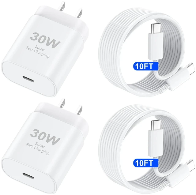 Main image of iPhone 17 16 Pro Max Charger Fast Charging Block, 30W iPhone 17/16 Pro Max USB C Fast Charger with 10 FT Type C Fast Charging Long Cable Cord for iPhone 17 Pro Max/17 Pro/17/Air/16 Pro max/16 Pro/15