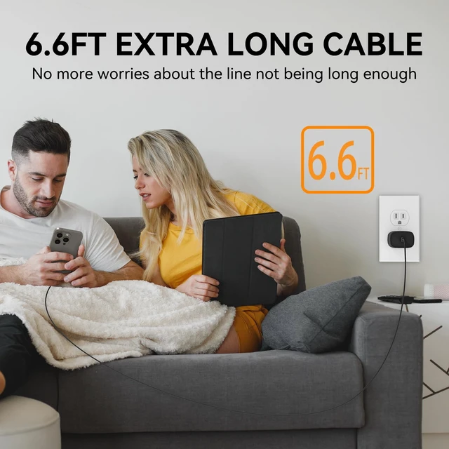 Alt view image 7 of 7 - 18 17 16 Pro Max Charger Fast Charging, 20W Phone Duo USB C Charger | with 6.6ft Long Type C Chargers Fast Charging Cable Cord for iPhone 18 Pro Max/18 Pro/Duo/17 Pro Max/17 Pro/Air/16/15 Pro Max