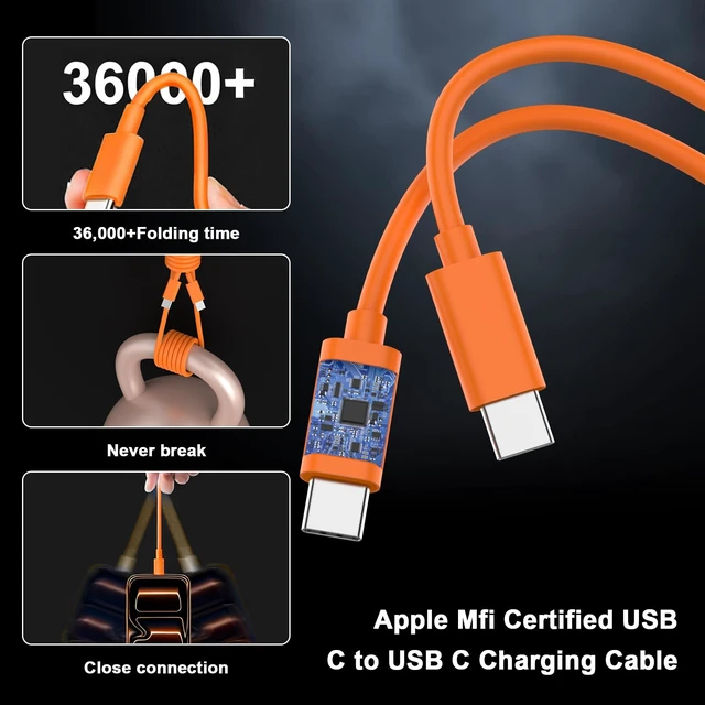 Alt view image 6 of 7 - iPhone 18 17 16 Charger Fast Charging 10FT, 40W USB C Charger Block & Cable | 2 Pack 40W USB C Wall Charger Block & 10FT Long Type C Charging Cable for iPhone Duo/18 Pro/18 Pro Max/17 16 15 Pro Max