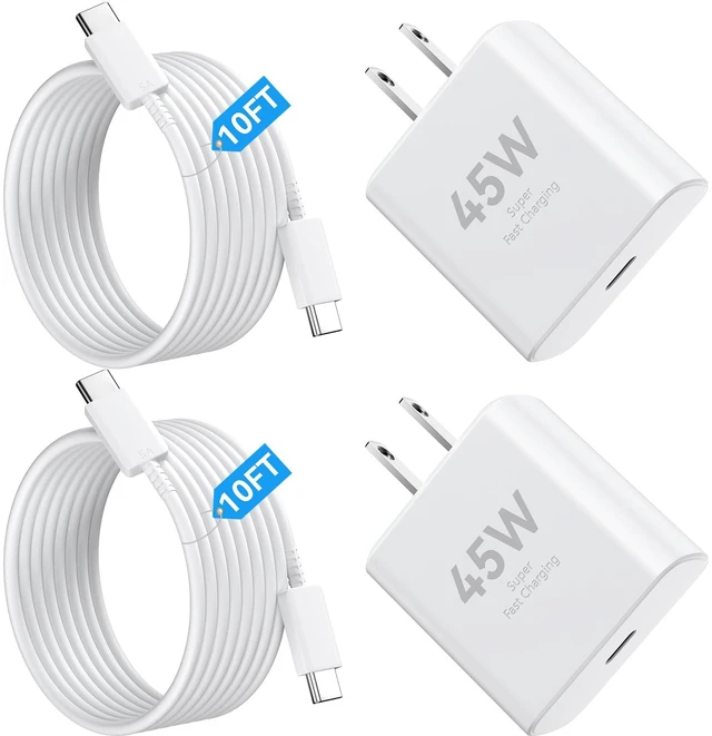 Main image of USB C iPhone 18 Pro Max Duo Charger Fast Charging 10FT Long Cord | Fast Type C Phone Charger for iPhone 18 Pro/Pro Max, iPhone DUO, iPhone 17/17 Pro/17 Pro Max/16 15 Pro/Pro Max, Galaxy, White