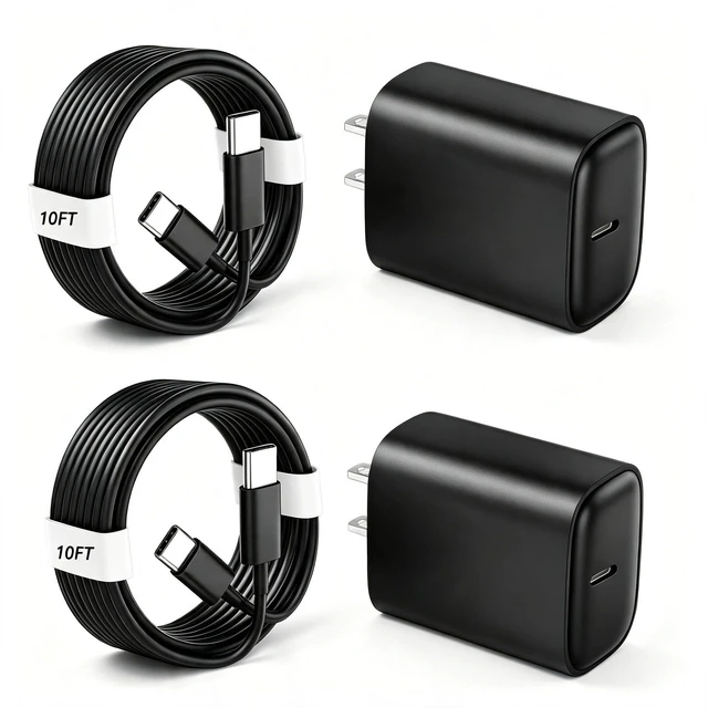 Main image of iPhone 18 17 16 Pro Max Charger Fast Charging, 20W iPhone Duo USB C Charger | with 10 ft Long Type C Chargers Fast Charging Cable Cord for iPhone 18 Pro Max/18 Pro/Duo/17 Pro Max/17 Pro/Air/16/15