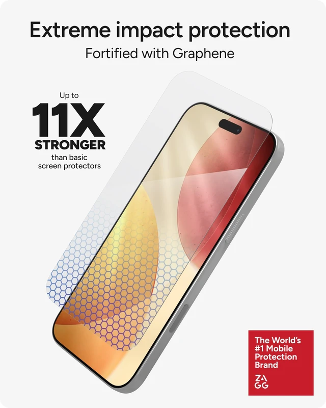Alt view image 3 of 7 - XTR5 Glass Screen Protector for iPhone 17 Pro Max | Blue Light Protection, 11X Stronger, Anti-reflective Tech, Vibrant Color & Touch Sensitive Tempered Glass, Easy To Install