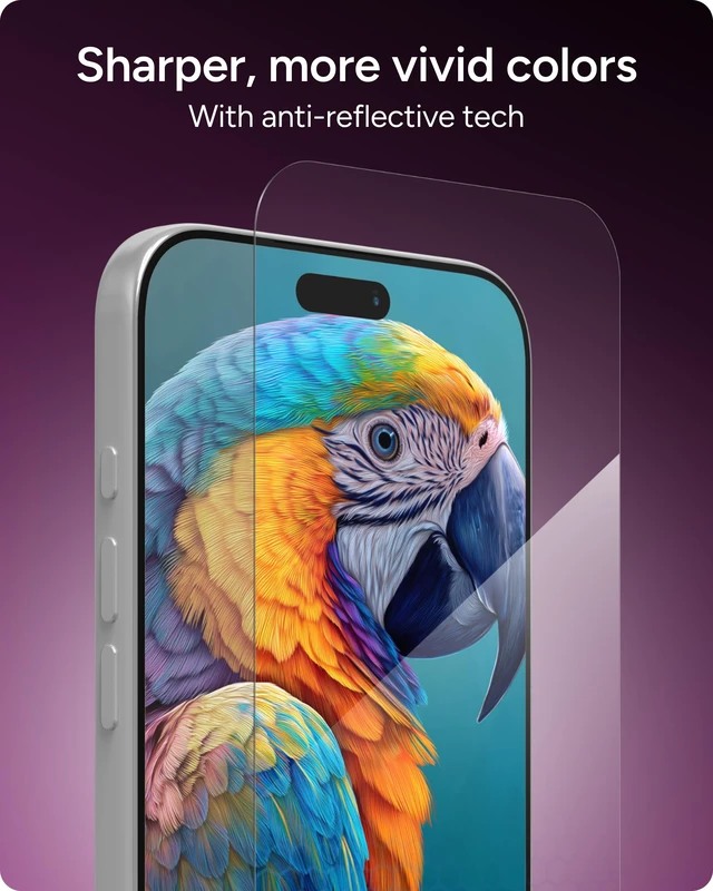 Alt view image 7 of 7 - XTR5 Glass Screen Protector for iPhone 17 Pro Max | Blue Light Protection, 11X Stronger, Anti-reflective Tech, Vibrant Color & Touch Sensitive Tempered Glass, Easy To Install