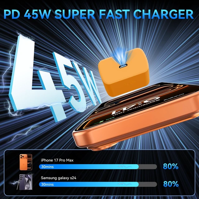 Alt view image 2 of 6 - Super Fast USB C Charger for iPhone 17 16 Pro Max Charger, 10FT Long iPhone Chargers Fast Charging Cord Cable for iPhone 17 16 Pro Max/17 16 Pro/16 Plus,15 Pro Max/15, Android Phone-Orange