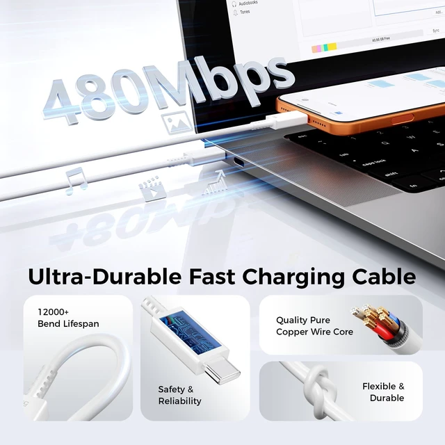 Alt view image 7 of 7 - for iPhone 18 17 16 Pro Max Charger Fast Charging, 45W USB C Fast Charger | with 10FT & 6FT Long USB Type C Charging Cable Cord for iPhone Duo/18Pro/ Pro Max/17/17 Pro/17 Pro Max/Air, 16