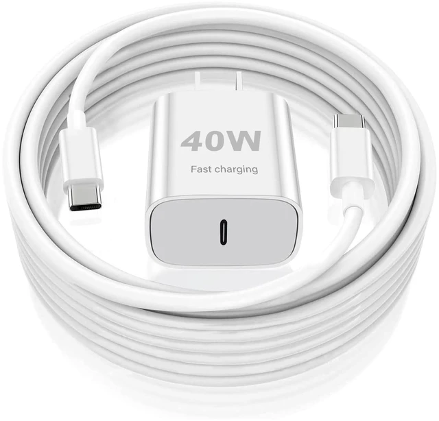 Main image of iPhone 17 Charger Fast Charging,40W USB C Charger Block6FT Type C Cable | for iPhone 18/17/16/15 Series, iPad, Galaxy, Pixel 9 and More White