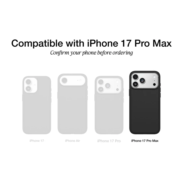 Alt view image 2 of 5 - iPhone 18/17 Pro Max Profile Series Case, Black Crystal | Drop+ Protection - Ultra Thin - Pocket Friendly - Lightweight - Textured Grip - Camera Control - Non-Retail Packaging
