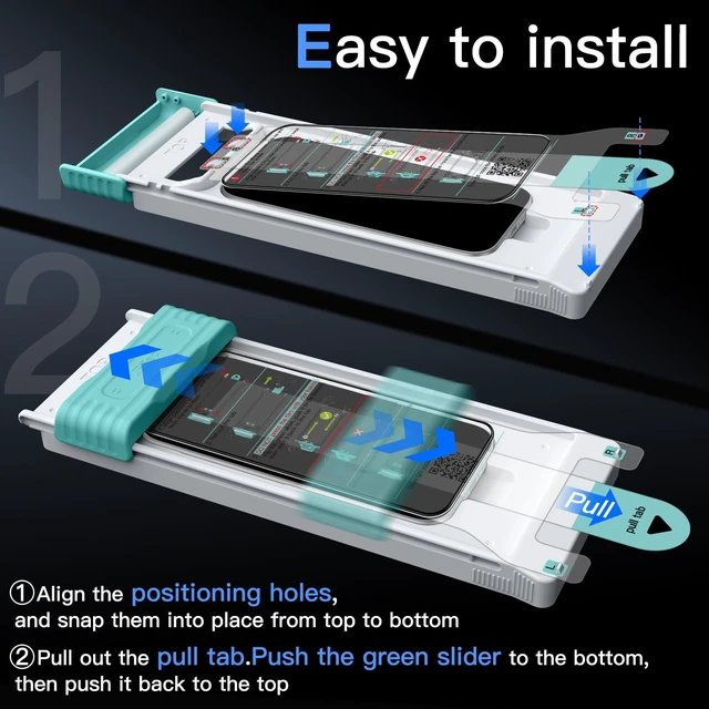 Alt view image 4 of 7 - 9H+ Screen Protector for iPhone 18 Pro Max/17 Pro Max, Rounded Edge | 3-Pack, Smooth Curved Edge, Black Border Design, Tempered Glass, Auto-Align Installation, Case-Friendly