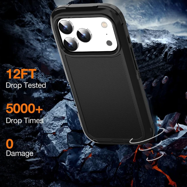 Alt view image 7 of 7 - for iPhone 18 Pro Max Case with Heavy Duty Drop Protection_1 Black | Protection Full Body Rugged Shockproof/Drop Proof/DustProof Military Grade Tough Durable Cover for iphone 18 Pro Max 2026_2