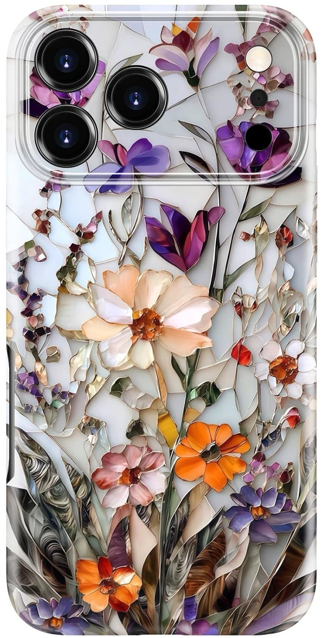 Main image of for iPhone 18 Pro Case, Cute Floral Aesthetic Cover for Women | Wireless Charging Compatible, Dual-Layer Hard Shell + Silicone, Shockproof Protective Phone Case for Girls