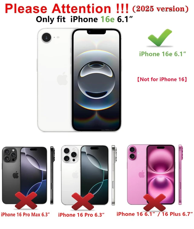 Alt view image 2 of 7 - Magnetic for iPhone 17e Case/iPhone 16e Case 6.1",Purple | Compatible with MagSafe,with Screen Protector,3-Layer Heavy Duty Full-Body Protective Phone Cover