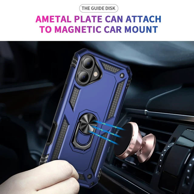Alt view image 6 of 7 - for iPhone 17/18 Case with Screen Protector,Builtin Kickstand-Blue | Case for iPhone 17 iPhone 18 with Stand,HD Tempered Glass,Military-Grade Heavy Duty Protection,Shockproof,Anti-Fingerprint
