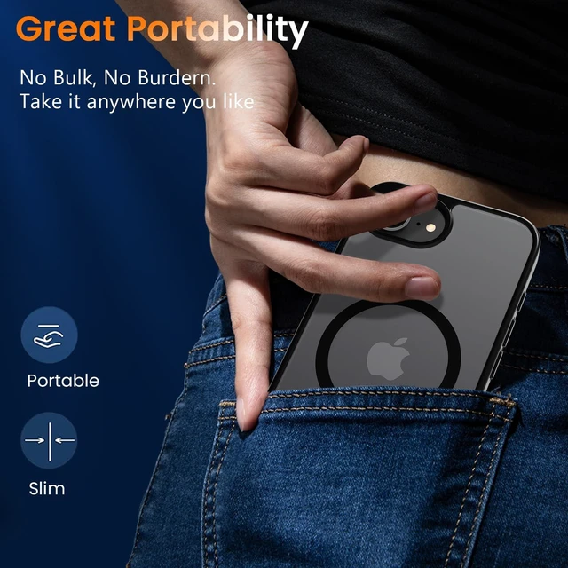 Alt view image 7 of 7 - Magnetic Matte Case for iPhone 17e/iPhone 16e 6.1-Inch,Black | Compatible with Magsafe,Military Grade Drop Protection,Slim Translucent Anti-Fingerprints Shockproof Protective Phone Case