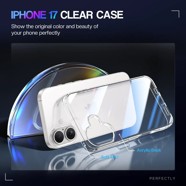Alt view image 6 of 7 - for iPhone 17 Case Clear | 3 in 1, with Front Tempered Glass Screen Protector & Camera Lens Protector, Anti-Yellowing Cover for iPhone 17 6.3 Inch