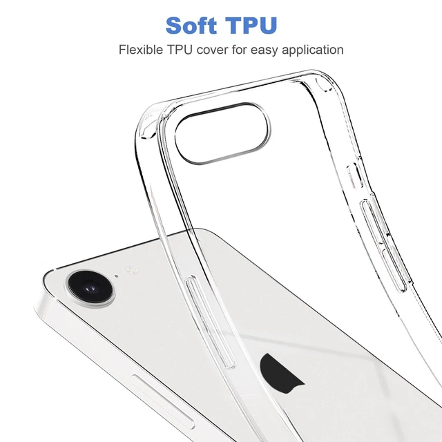 Alt view image 5 of 7 - Compatible with iPhone 17e / 16e Case Clear, Soft Transparent Shockproof Protective Slim Thin Phone Case Cover for 16e / 17e