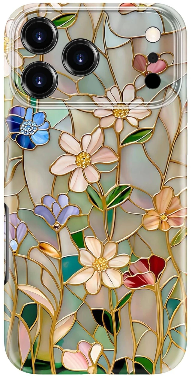 Main image of for iPhone 18 Pro Case, Cute Trendy Floral, Wireless Charging | Dual-Layer Hard Shell + Silicone, Slim Fit Protective Phone Cover with Wildflower Designs for Women Girls
