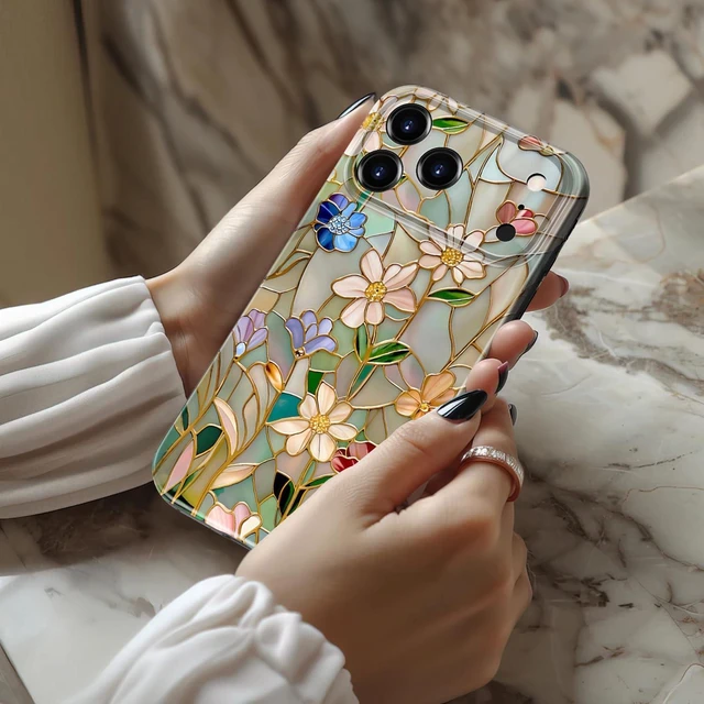 Alt view image 2 of 7 - for iPhone 18 Pro Case, Cute Trendy Floral, Wireless Charging | Dual-Layer Hard Shell + Silicone, Slim Fit Protective Phone Cover with Wildflower Designs for Women Girls