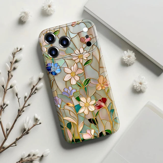 Alt view image 6 of 7 - for iPhone 18 Pro Case, Cute Trendy Floral, Wireless Charging | Dual-Layer Hard Shell + Silicone, Slim Fit Protective Phone Cover with Wildflower Designs for Women Girls