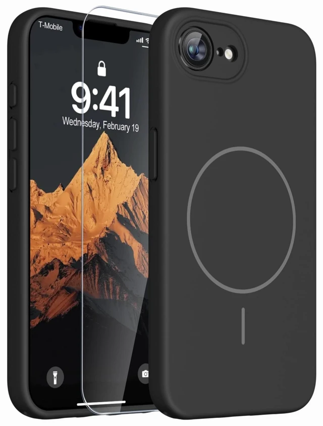 Main image of Magnetic for iPhone 17e Case/iPhone 16e Case,Shockproof Matte Case,Black | with Screen Protector,Compatible with MagSafe,Military Grade Drop Protection,Full Camera Protection,Non-Slip Design Cover