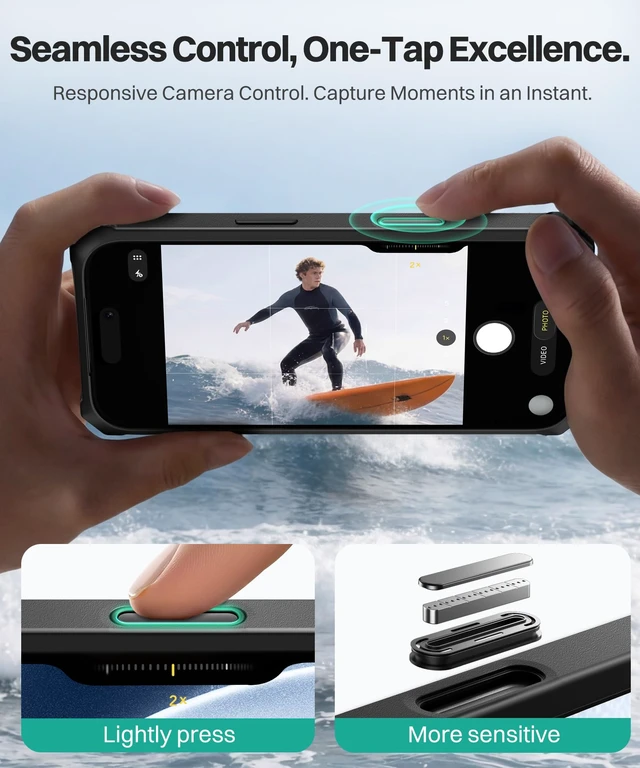 Alt view image 6 of 7 - for iPhone 18 Pro Case with Card Slot & Safety Lock, Black | Holds 4~5 Cards & Cash, RFID Blocking, Camera Control Button, Shockproof Wallet Phone Case for Apple iPhone 18 Pro 6.3''