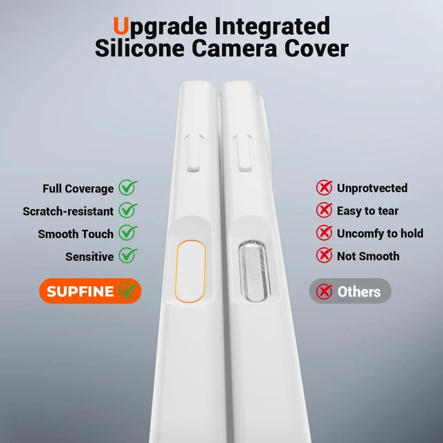 Alt view image 6 of 7 - Silicone & Magnetic for iPhone 18 Pro Case White | Compatible with MagSafe, Full Camera Protection with Screen Protector, Silicone Shockproof Phone Cover,White