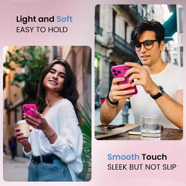 Alt view image 7 of 7 - Magnetic for iPhone 18 Pro Case, 6.3", Hot Pink | Compatible with MagSafe, Integrated Silicone Camera Control Button, Camera Protection, Anti-Scratch Soft Microfiber Lining