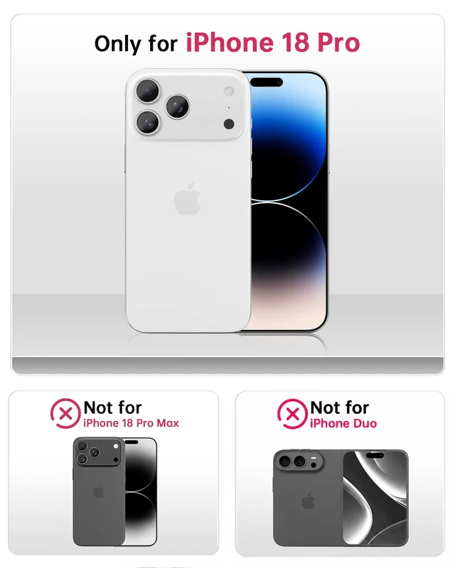 Alt view image 2 of 7 - for iPhone 18 Pro Case | Blue Nemophila | Compatible with MagSafe | Blue Nemophila Blue Design | 10FT Drop Tested | Cute Magnetic Phone Cover for Women and Girls