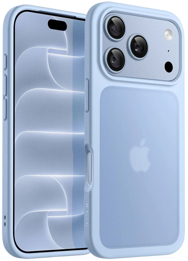 Main image of Matte Case for iPhone 18 Pro, Glacier | Frosted Translucent Back, Military Grade Drop Protection, Anti-Fingerprint, Anti-Slip Grip
