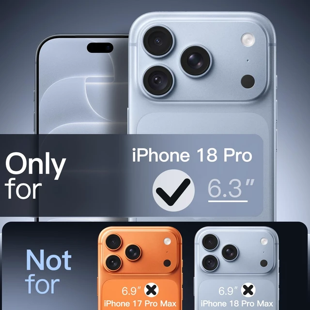 Alt view image 2 of 7 - Matte Case for iPhone 18 Pro, Glacier | Frosted Translucent Back, Military Grade Drop Protection, Anti-Fingerprint, Anti-Slip Grip
