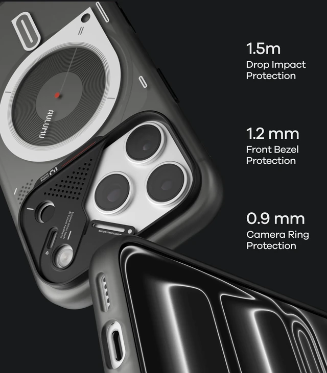 Alt view image 3 of 7 - A18 Frosted for iPhone 18 Pro Case | Transparent Gray | MagSafe-Compatible | Signature CoolHyper Tech | Aluminum Camera Guard | Full-Cover | Glow-in-the-Dark | IML Process