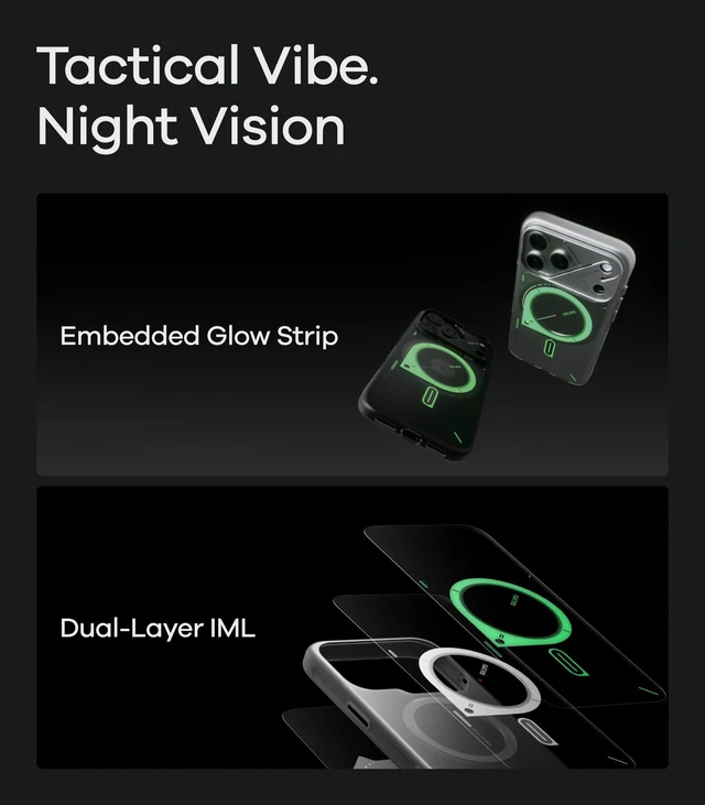 Alt view image 5 of 7 - A18 Frosted for iPhone 18 Pro Case | Transparent Gray | MagSafe-Compatible | Signature CoolHyper Tech | Aluminum Camera Guard | Full-Cover | Glow-in-the-Dark | IML Process
