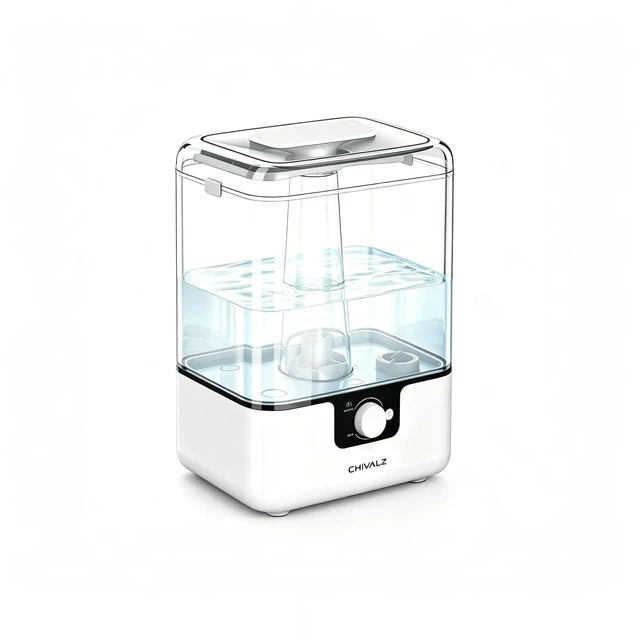 Main image of Humidifiers for Bedroom, 6L Cool Mist Humidifiers for Baby Nursery, 26dB Quiet, 50H Runtime, Top Fill Humidifier for Large Room, Home, Plants, Nightlight, Oil Diffuser 1 Pack White
