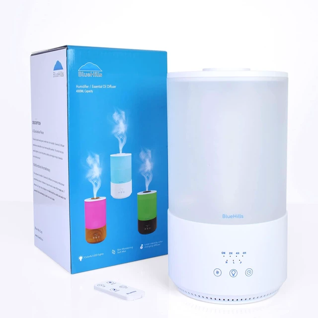 Alt view image 5 of 7 - 4000 ML Premium 4L Essential Oil Diffuser Humidifier Large White | 50 Hour Run with Remote Timer, 1 Gallon Capacity High Mist Output for Large Room, Tall Diffusers/Humidifiers Sleep Mode T401