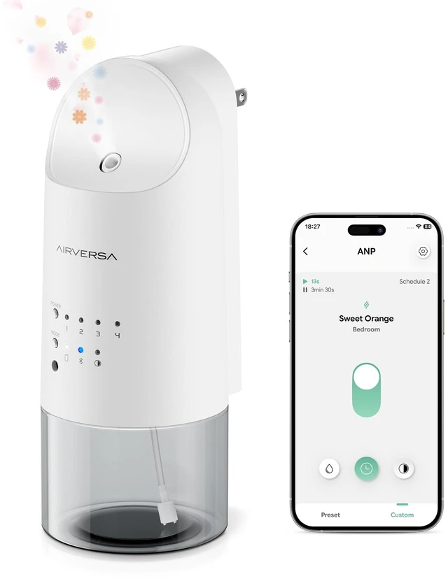Main image of ANP Smart Plug in Wall Waterless Essential Oil Diffuser, White | Up to 800 sq ft, App Control, Cold Air, 160mL, AC 100-240V 0.3A , Smart Scent Air Machine, for Home & Commercial Spaces