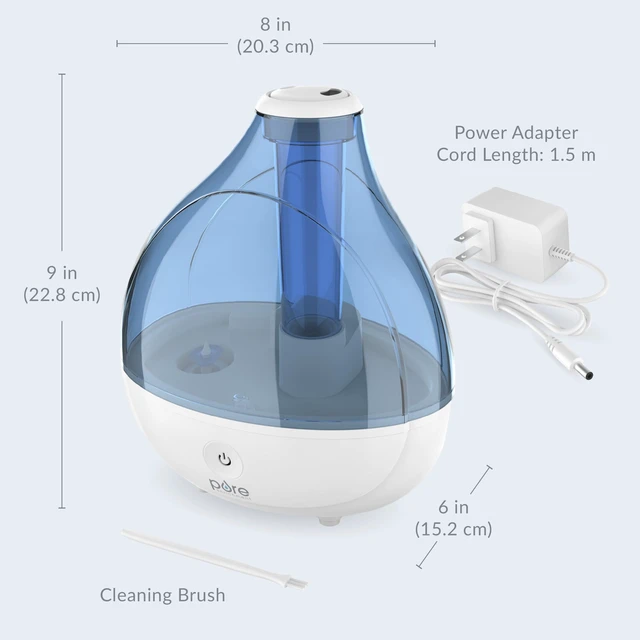 Alt view image 7 of 7 - MistAire Ultrasonic Cool Mist Humidifier | Front-Load Quiet Air Humidifier for Rooms up to 250 sq. ft., Lasts Up To 25 Hours for Bedroom, Nursery, Office, & More