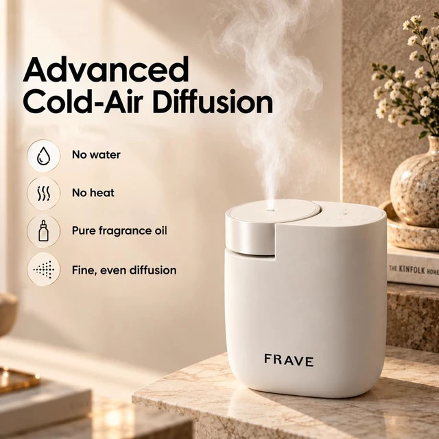 Alt view image 5 of 7 - Air Lux Diffuser, Plug-in Waterless Diffuser for Essential Oil, Smart Bluetooth App Control, Covers Up to 500 sqft 60ml Capacity, Home Office Hotel Scent Diffuser, Cold Air Technology, White