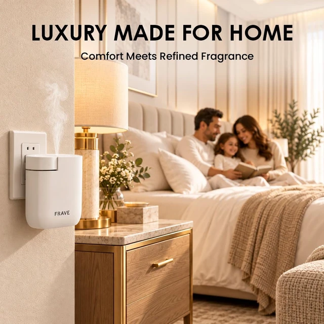 Alt view image 6 of 7 - Air Lux Diffuser, Plug-in Waterless Diffuser for Essential Oil, Smart Bluetooth App Control, Covers Up to 500 sqft 60ml Capacity, Home Office Hotel Scent Diffuser, Cold Air Technology, White