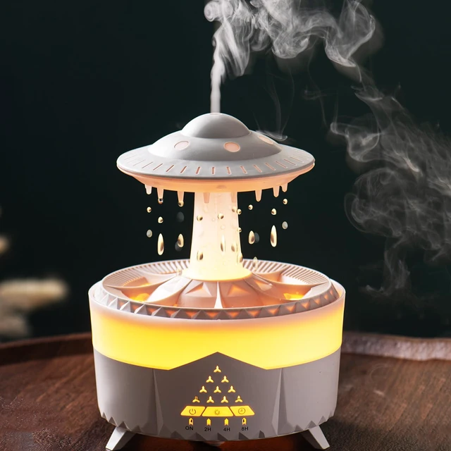 Main image of Raindrop Humidifier for Bedroom Large Room -Air Humidifiers and Aromatherapy Diffuser,Ultrasonic humidifier,Quiet humidifier with Ambient Light & 4 Timer,Waterless Auto Off