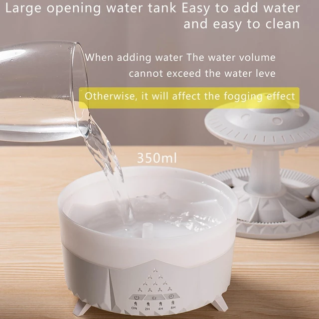 Alt view image 6 of 6 - Raindrop Humidifier for Bedroom Large Room -Air Humidifiers and Aromatherapy Diffuser,Ultrasonic humidifier,Quiet humidifier with Ambient Light & 4 Timer,Waterless Auto Off