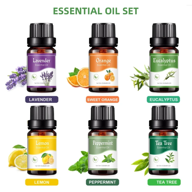 Alt view image 3 of 7 - 400ml Essential Oil Diffuser with Remote and 6 Essential Oils | Aromatherapy diffuser with 7-color LED light, quiet mist, timers and waterless auto shut-off for bedrooms and offices.