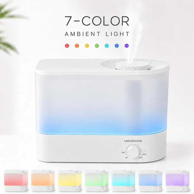 Alt view image 7 of 7 - SK7620-6L Ultrasonic Air Humidifier 6L Top Fill Quiet | SMART AUTO-OFF: Automatically stops misting and displays a red light when the water level is low.