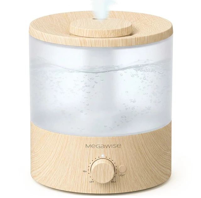 Main image of 1.5L Ultrasonic Cool Mist Humidifier for Bedroom, 7-Color Light | Whisper-quiet use, adjustable mist output, top-fill tank, auto shut-off, compact design for nursery, office or bedside use