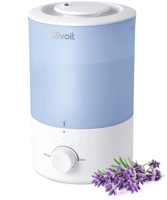 Main image of Humidifiers for Bedroom, 3L Cool Mist Top Fill for Large Room, Blue | Essential Oil Diffuser for Baby Nursery and Plants, 360° Nozzle, Quiet Rapid Ultrasonic Humidification for Home, 25H lasting
