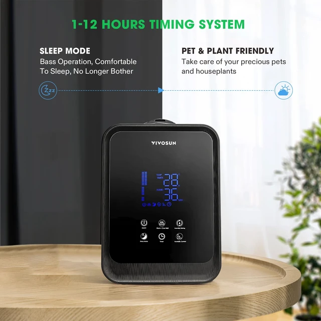 Alt view image 4 of 7 - 4.5L 2-in-1 Cool & Warm Mist Ultrasonic Humidifier with Essential Oil Box & Remote Control for Bedrooms, Offices, Plants, Babies, Dryness, and Skincare