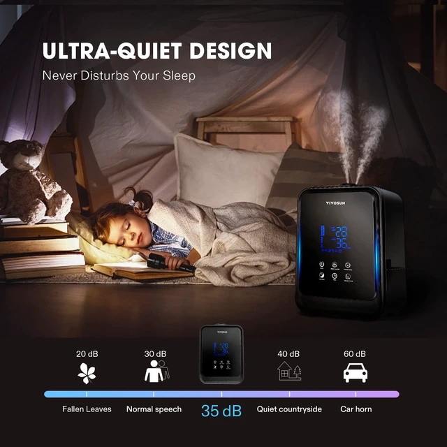 Alt view image 6 of 7 - 4.5L 2-in-1 Cool & Warm Mist Ultrasonic Humidifier with Essential Oil Box & Remote Control for Bedrooms, Offices, Plants, Babies, Dryness, and Skincare