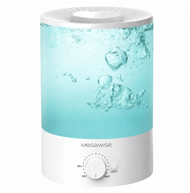 Main image of 3.5L Quiet Humidifier, 7-Color Light, Auto Shut-Off, Cool Mist | MEGAWISE 3.5L Humidifier, 7-color light, 24dB, 360° mist, auto shut-offgreat for bedrooms & nurseries!